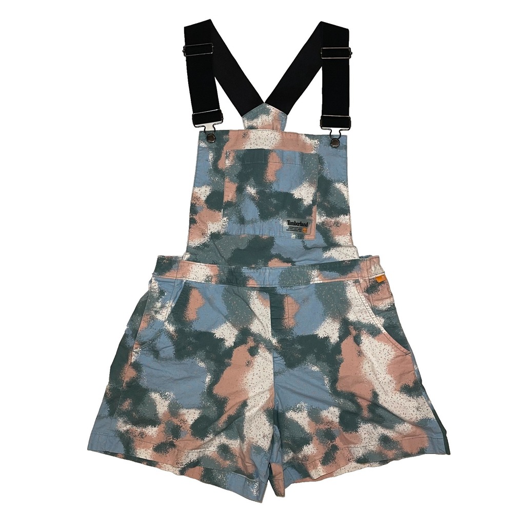Timberland Short Overall Bibs Multicolor Abstract Camo XL